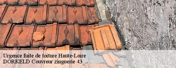 Urgence fuite de toiture 43 Haute-Loire  DORKELD Couvreur zinguerie 43