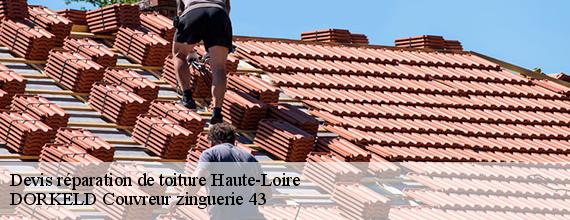 Devis réparation de toiture 43 Haute-Loire  DORKELD Couvreur zinguerie 43