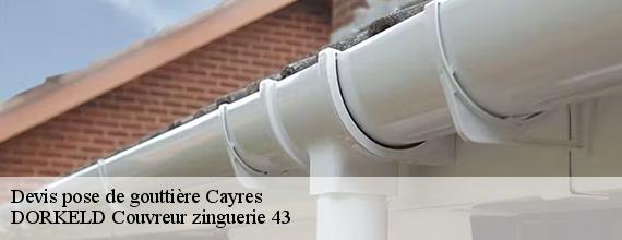 Devis pose de gouttière  cayres-43510 DORKELD Couvreur zinguerie 43