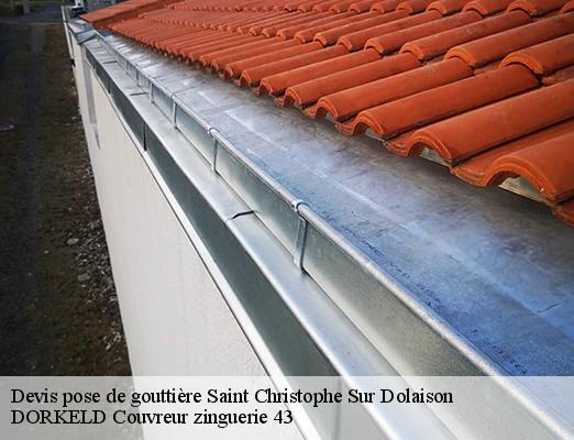 Devis pose de gouttière  saint-christophe-sur-dolaison-43370 DORKELD Couvreur zinguerie 43