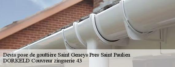 Devis pose de gouttière  saint-geneys-pres-saint-paulien-43350 DORKELD Couvreur zinguerie 43