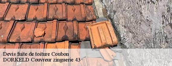 Devis fuite de toiture  coubon-43700 DORKELD Couvreur zinguerie 43
