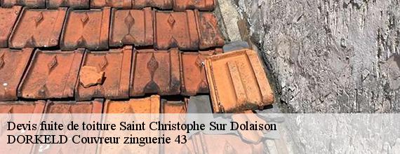 Devis fuite de toiture  saint-christophe-sur-dolaison-43370 DORKELD Couvreur zinguerie 43