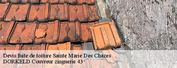 Devis fuite de toiture  sainte-marie-des-chazes-43300 DORKELD Couvreur zinguerie 43