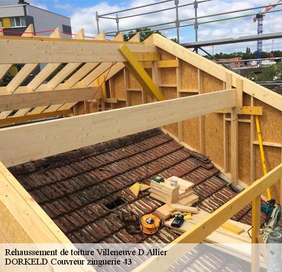 Rehaussement de toiture  villeneuve-d-allier-43380 DORKELD Couvreur zinguerie 43